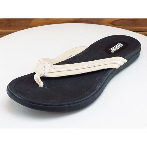 Khombu Size 8 M Women Sandal Flip Flop Beige Synthetic‎ - Picture 1 of 10